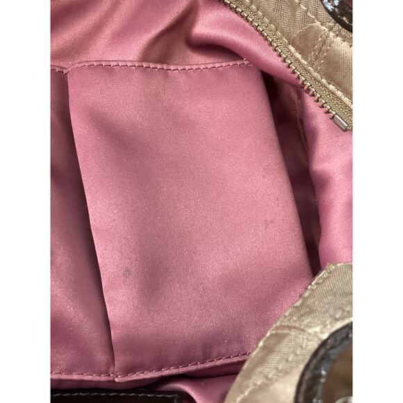 COACH 14449 LARGE TAN, BROWN SIGNAUTE PRINT SHOULDER BAG - Picture 14 of 16